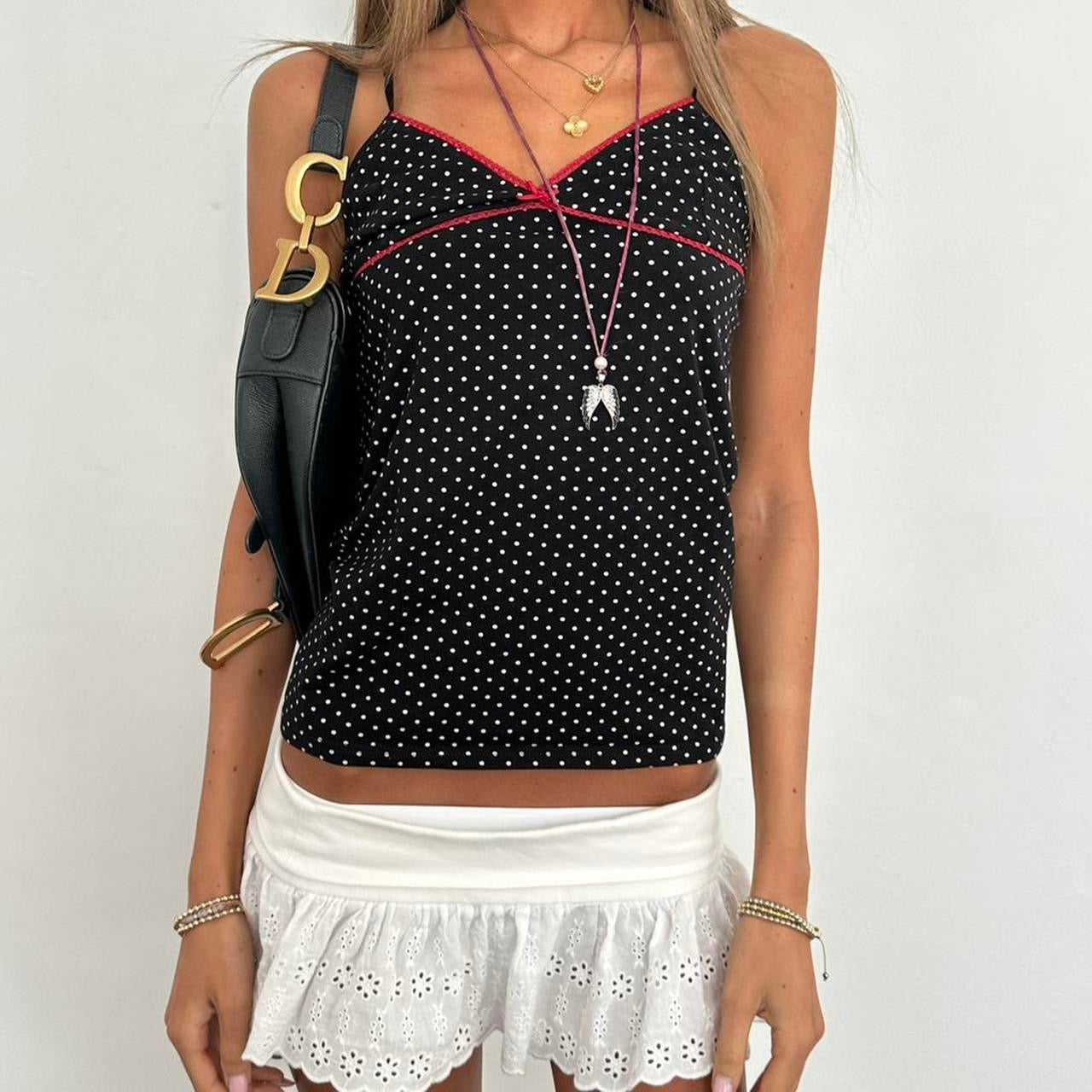 Vintage 2000’s polka dot cami top