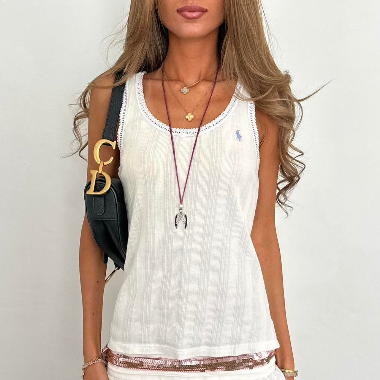 Vintage 90’s Ralph Lauren white camisole top