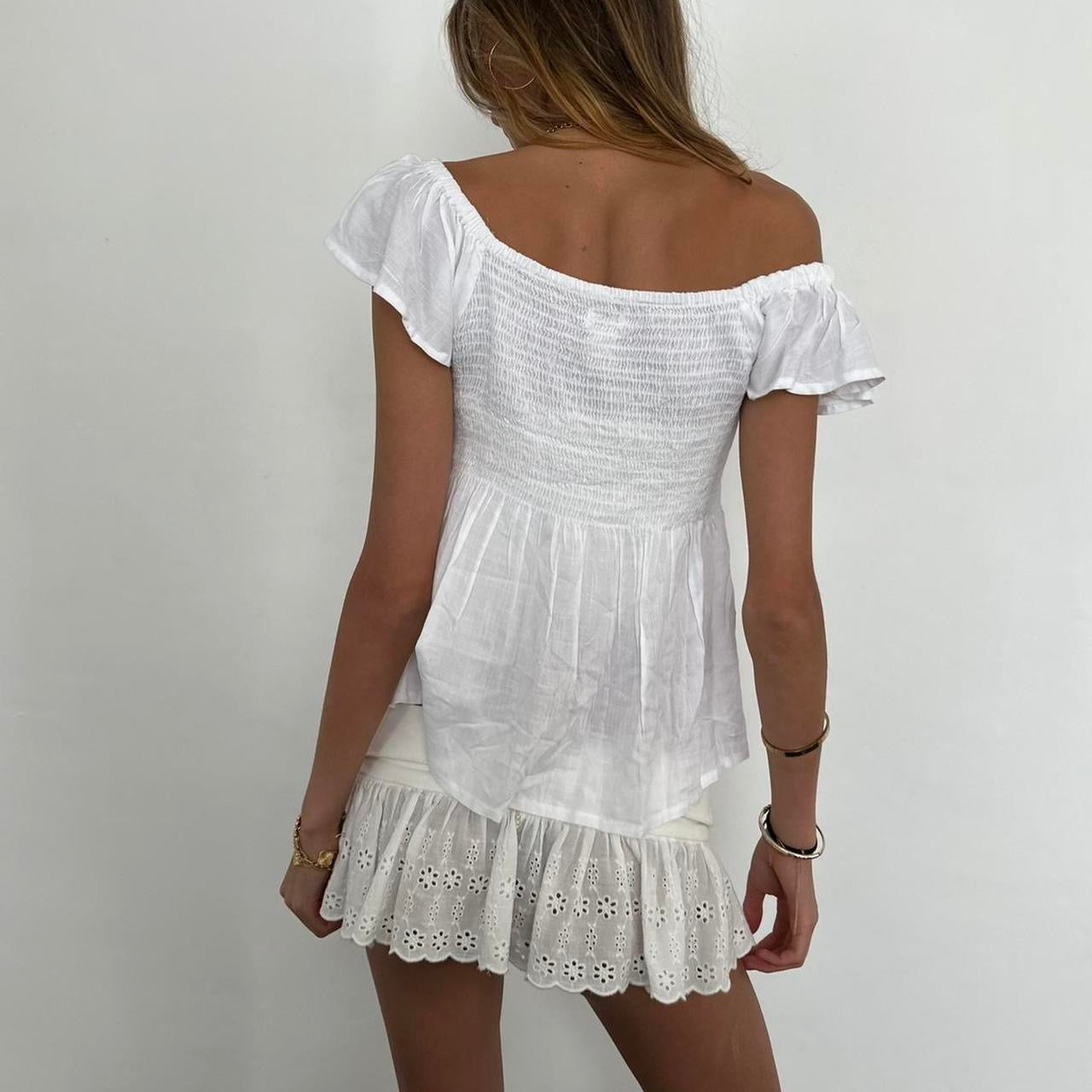 Vintage white babydoll top