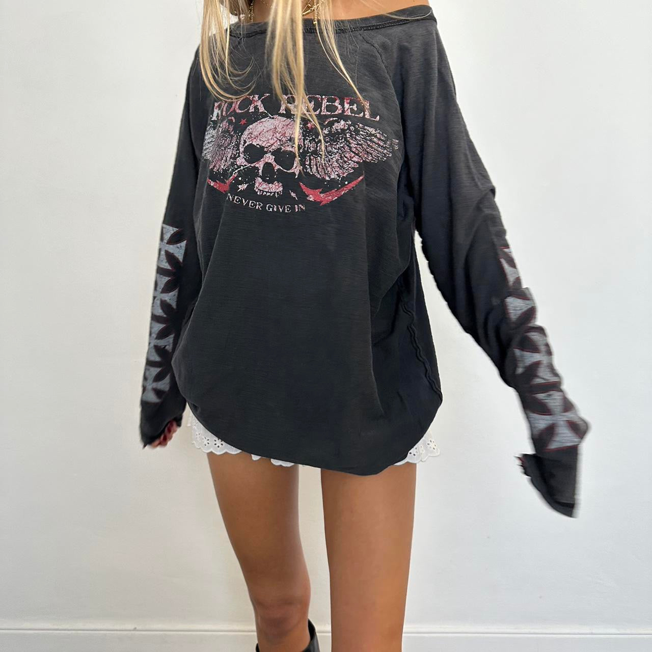 Vintage rock grunge long sleeve top