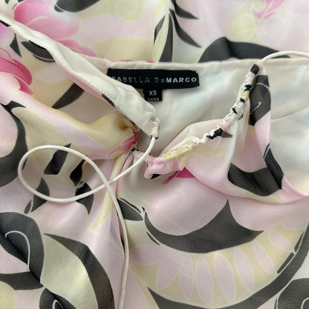 Vintage 90’s silk pink lily top