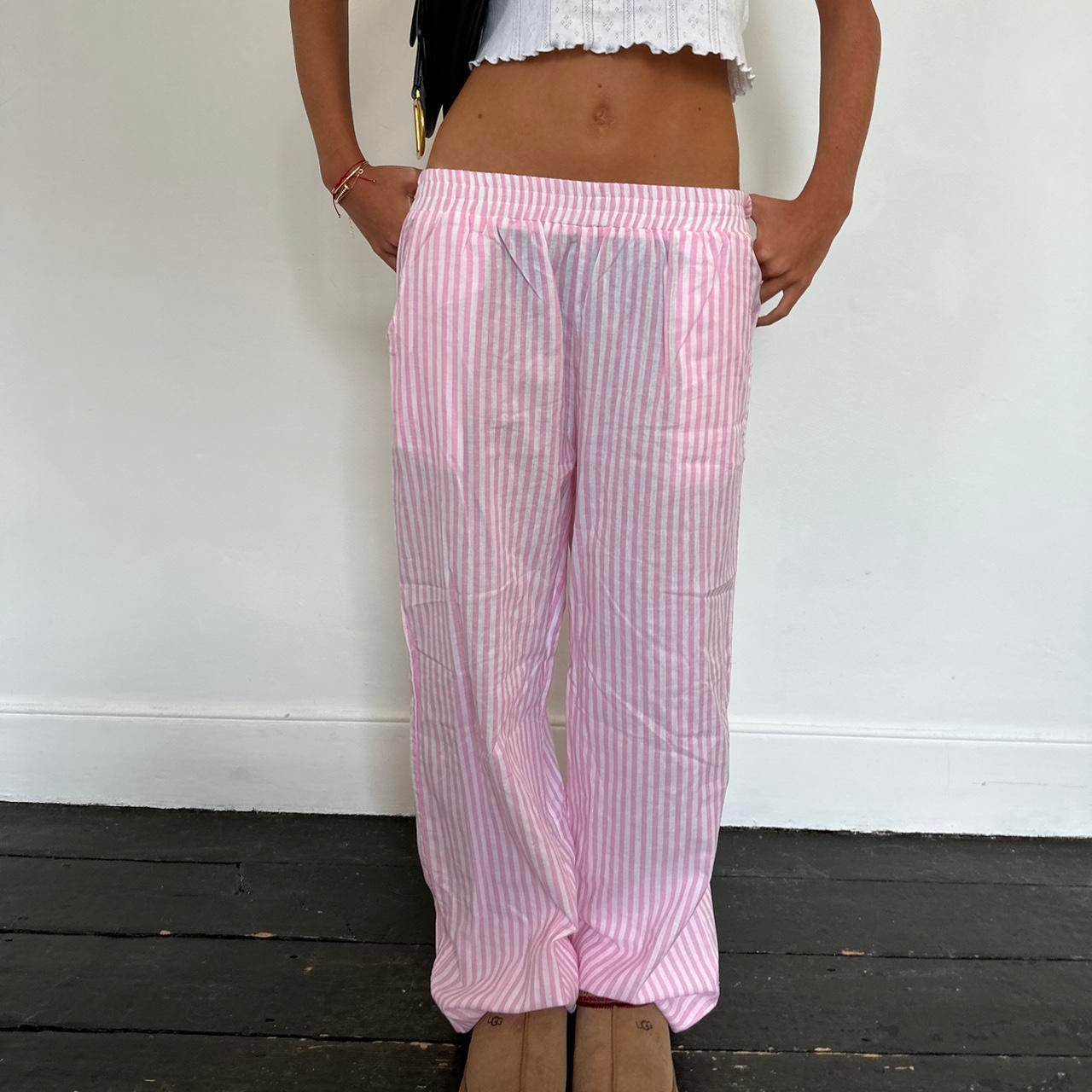 Vintage pink and white striped pants 🩷