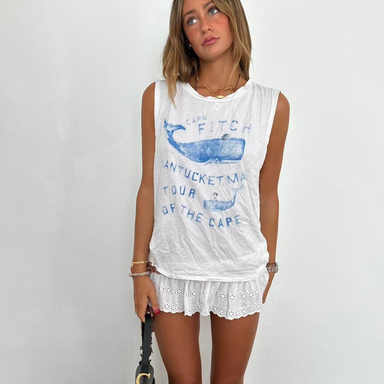 Vintage 00s Abercrombie and Fitch Nantucket whale tank top