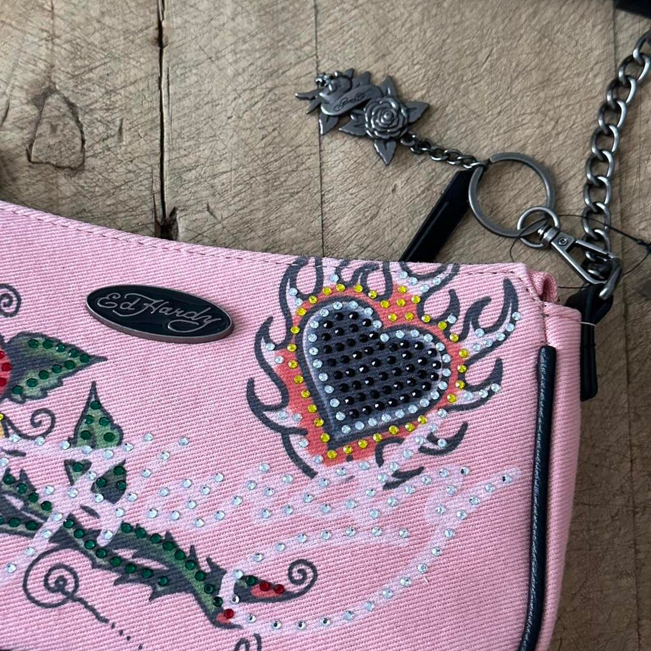 Vintage 2000s Ed Hardy pink bag