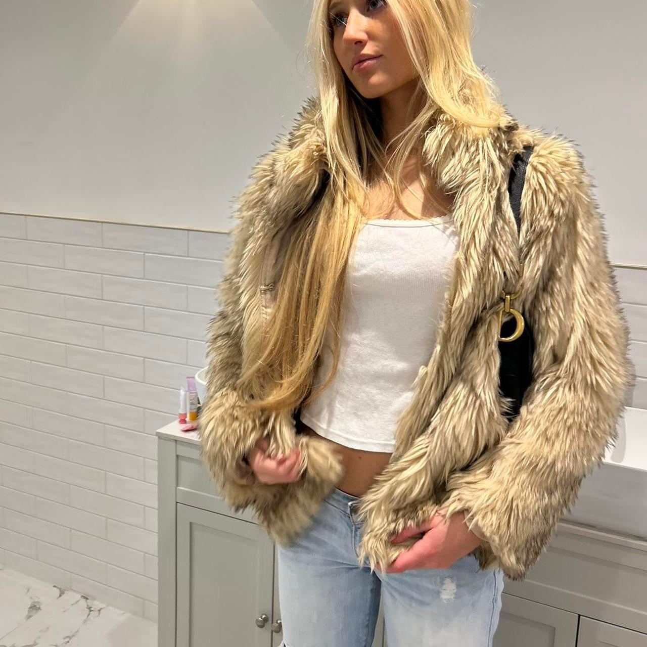 Vintage 2000’s faux fur jacket