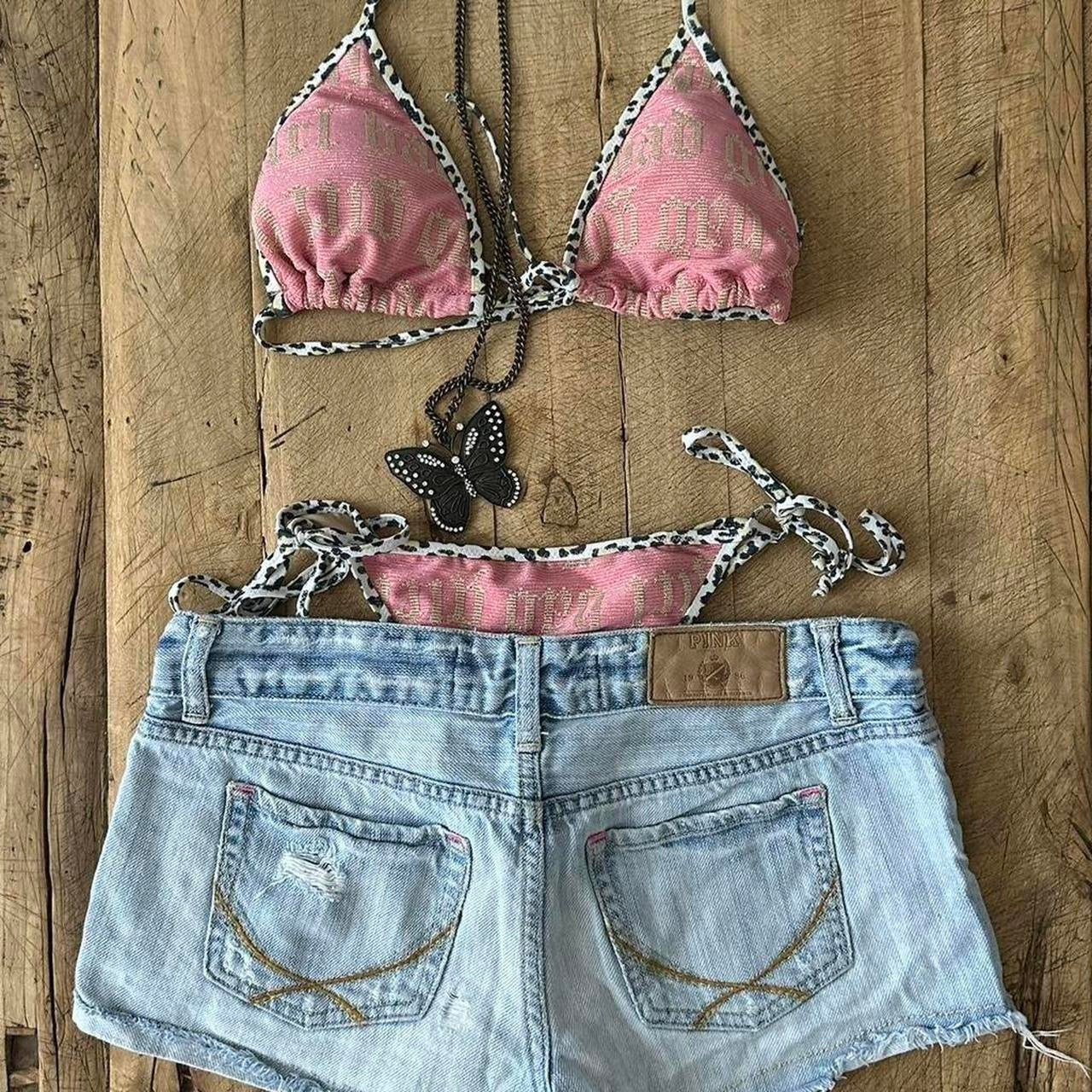 Vintage 90’s Victoria’s Secret pink script bikini