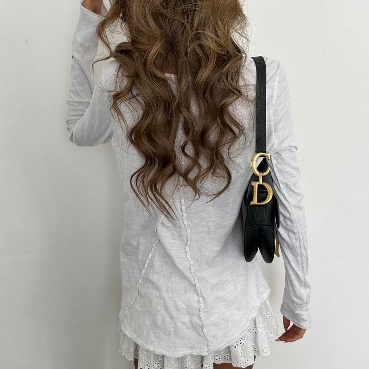 Vintage 2000s long sleeve leopard cross top