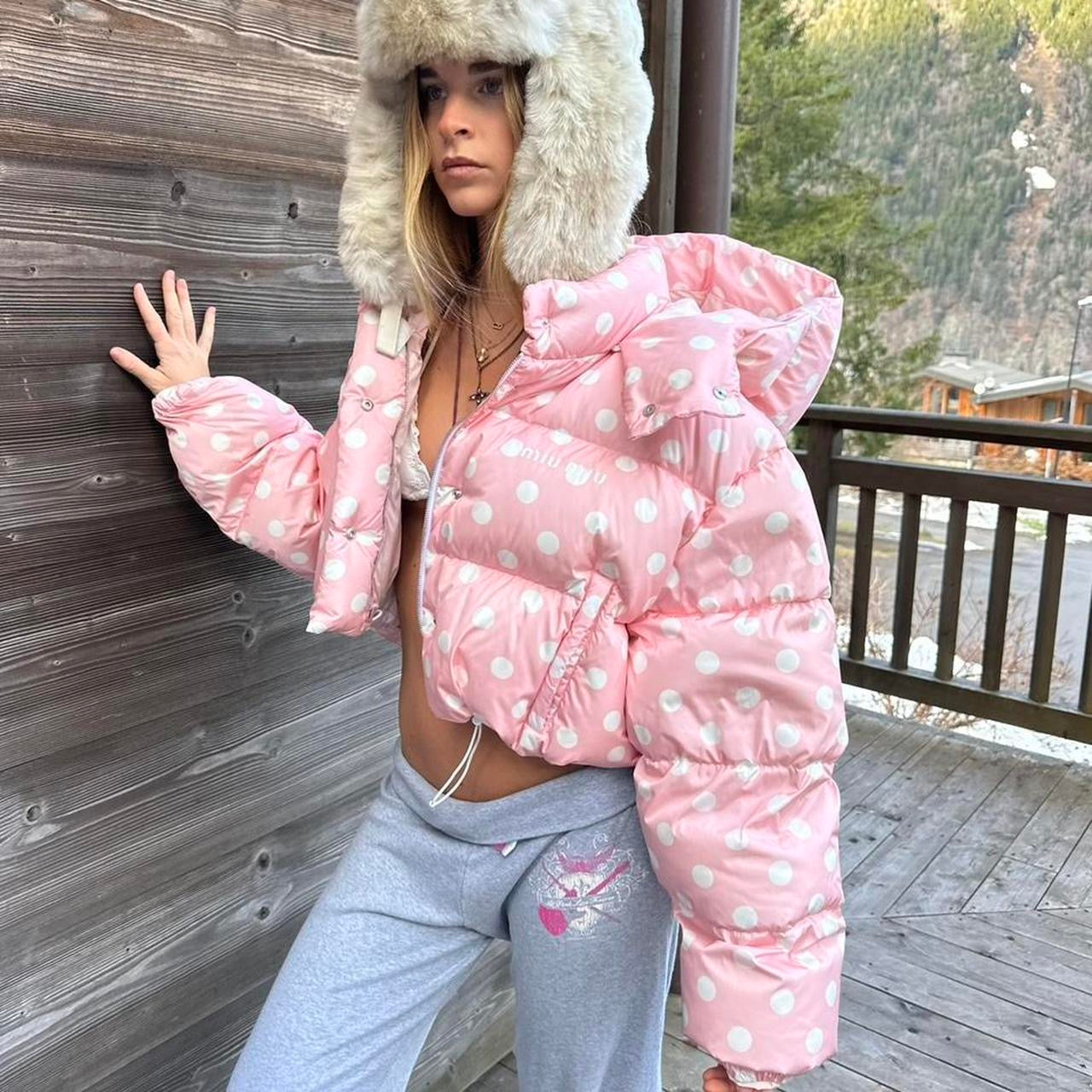 Vintage Miu Miu pink polka dot jacket