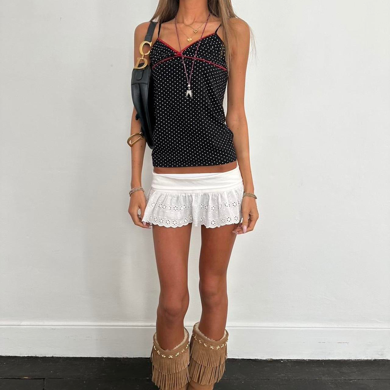 Vintage 2000’s polka dot cami top