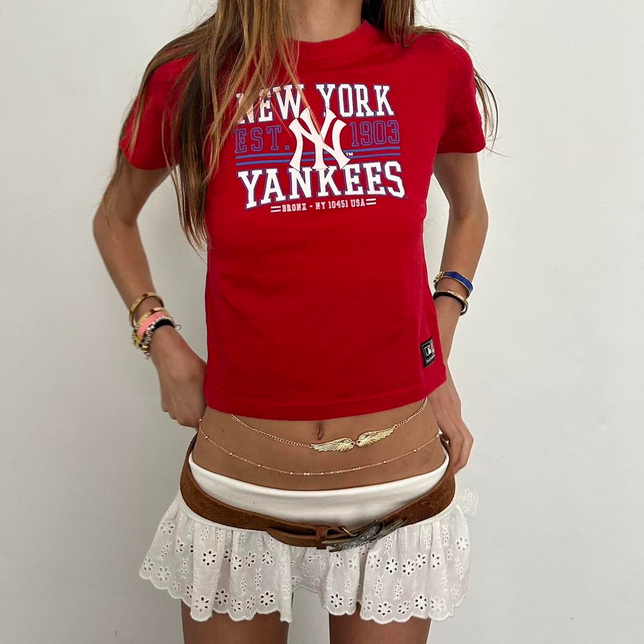 Vintage yankees New York red baby tee