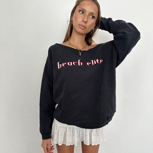 Vintage Beach Elite skater off shoulder sweatshirt