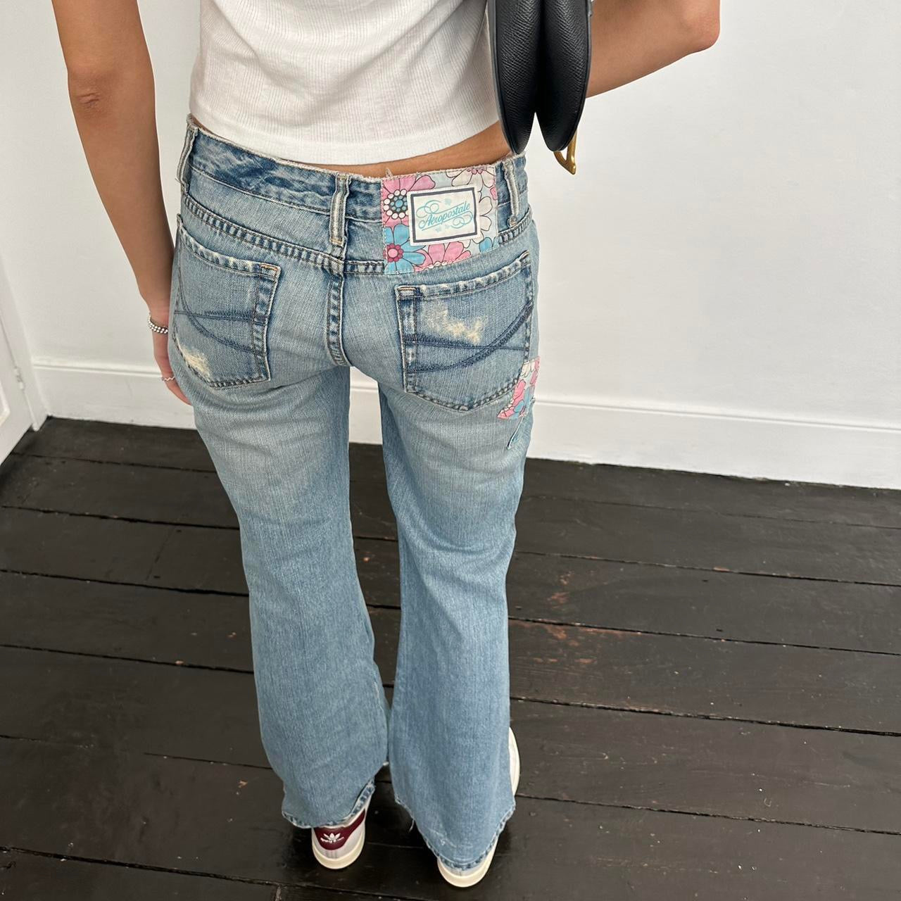 Vintage 2000’s patchwork blue jeans