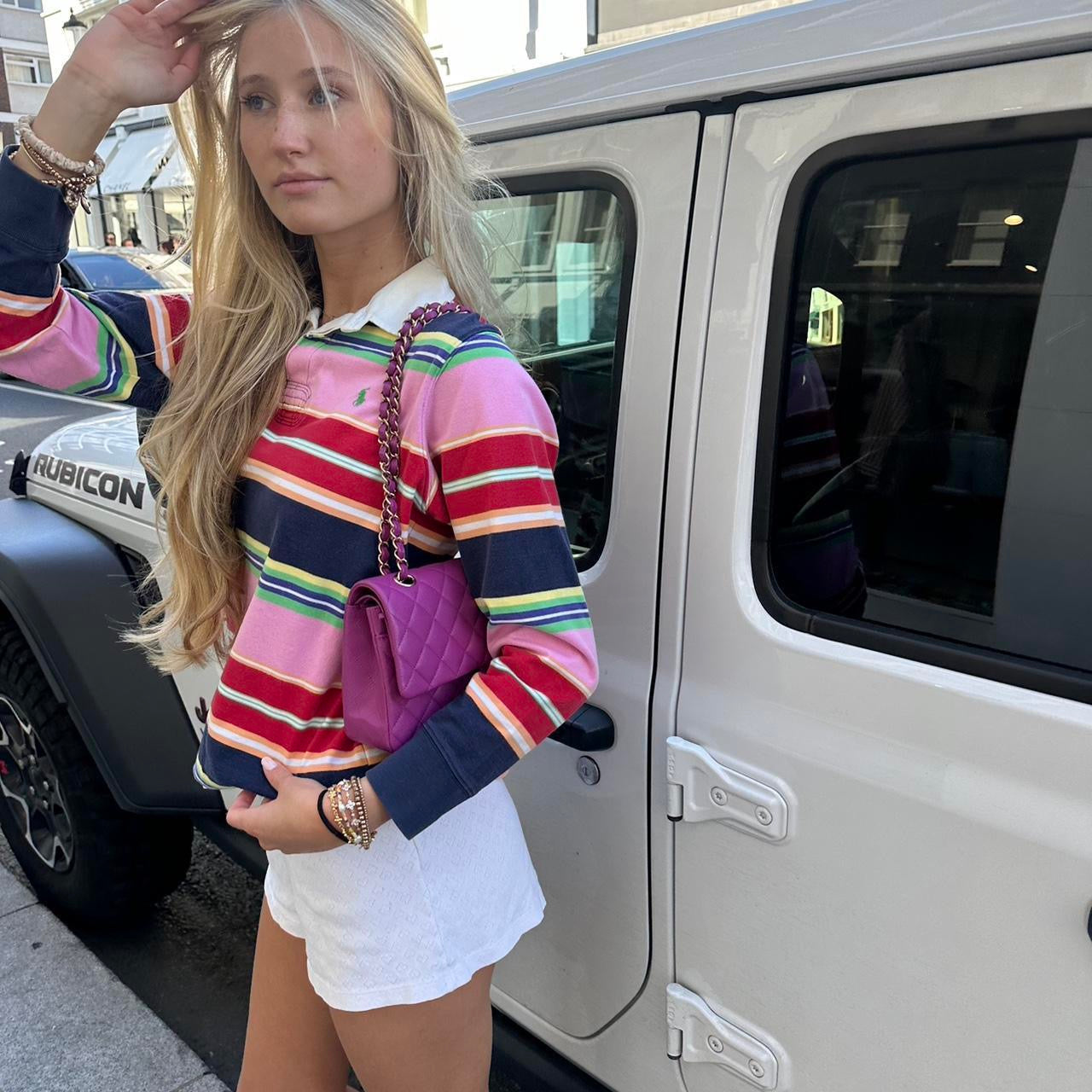 Vintage Ralph Lauren colourful stripe polo shirt
