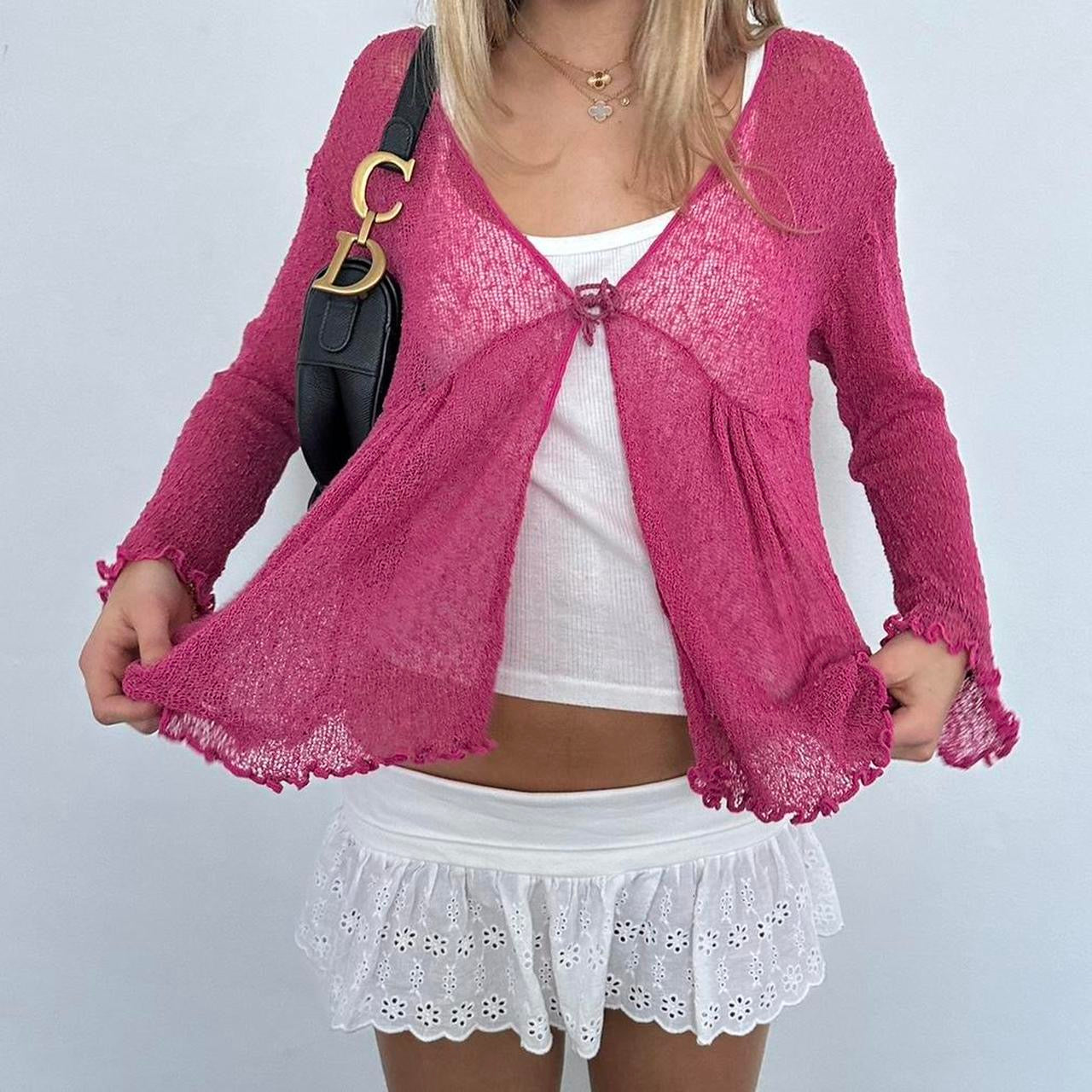 Vintage 90’s pink cardigan top