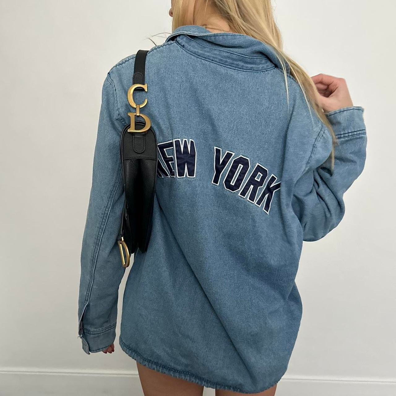 Vintage Yankees denim blue jacket