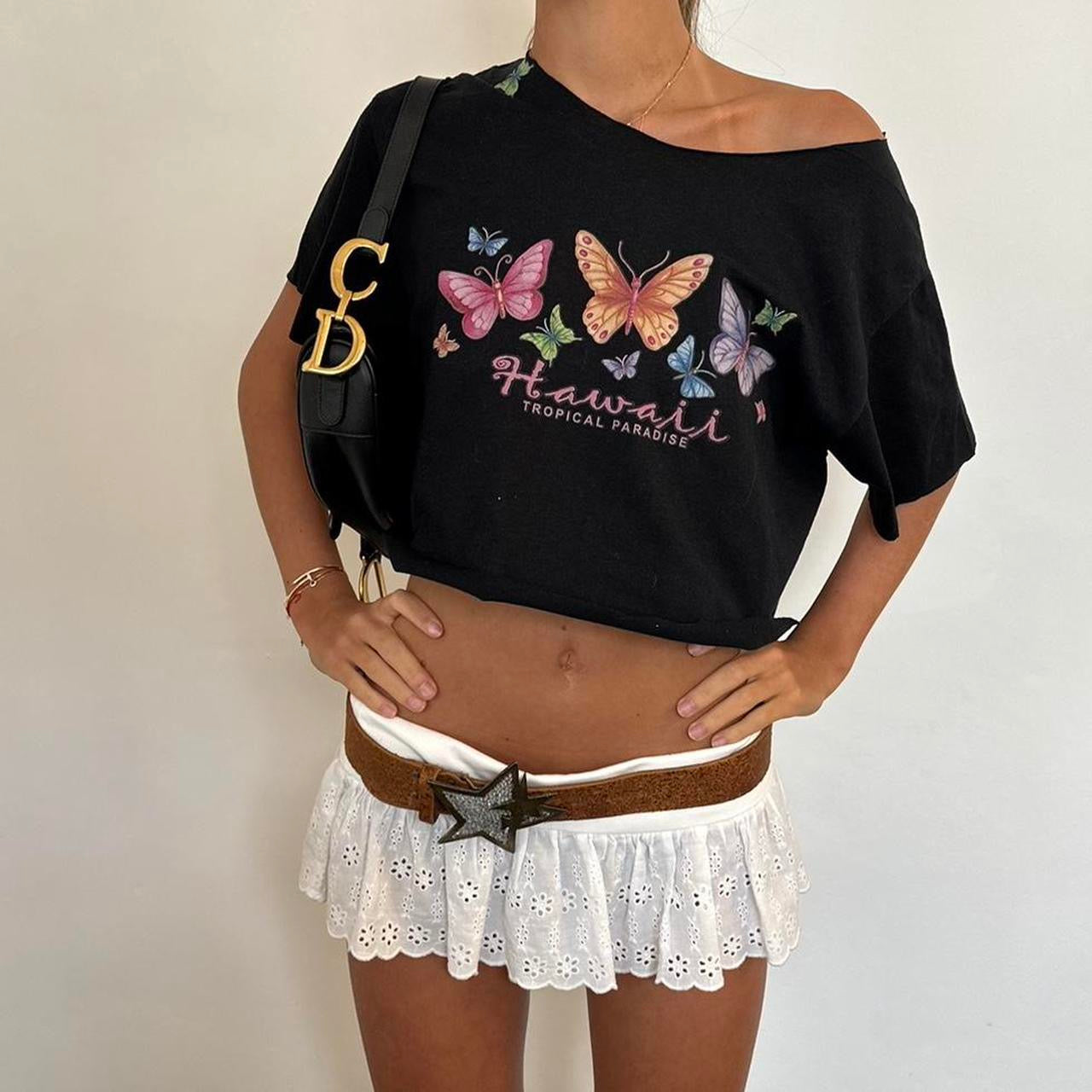 Vintage Hawaii butterfly top