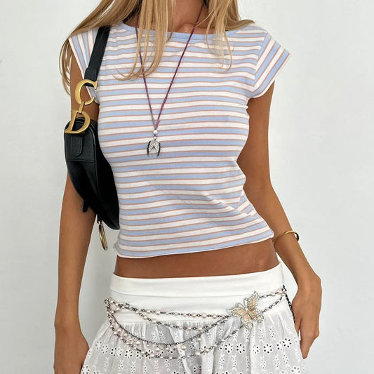 Vintage 2000’s striped brown and blue top