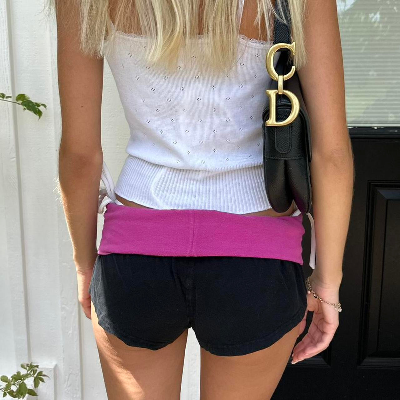 Vintage 2000’s yoga folded micro shorts