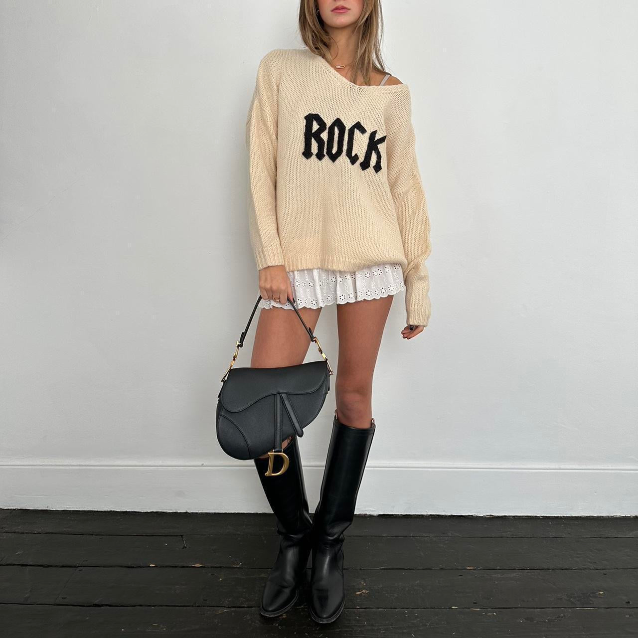 Vintage cream Rock sweater