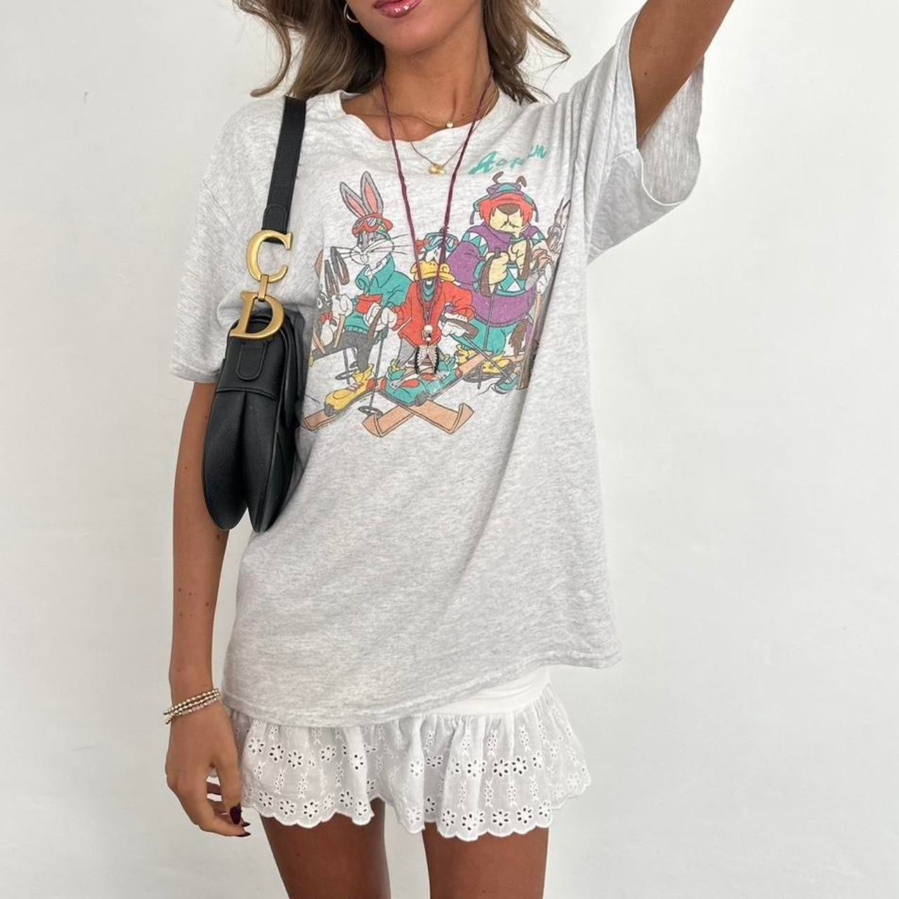 Vintage rare Aspen ski looney tunes top