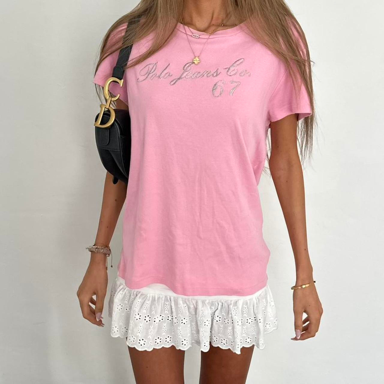 Vintage 2000’s Polo Ralph Lauren pink tee 67