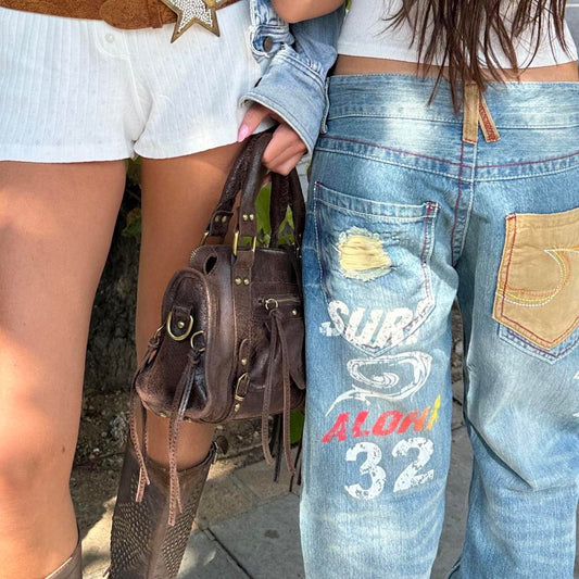 Vintage rare 90s blue love surf jeans 🏄🏻‍♀️