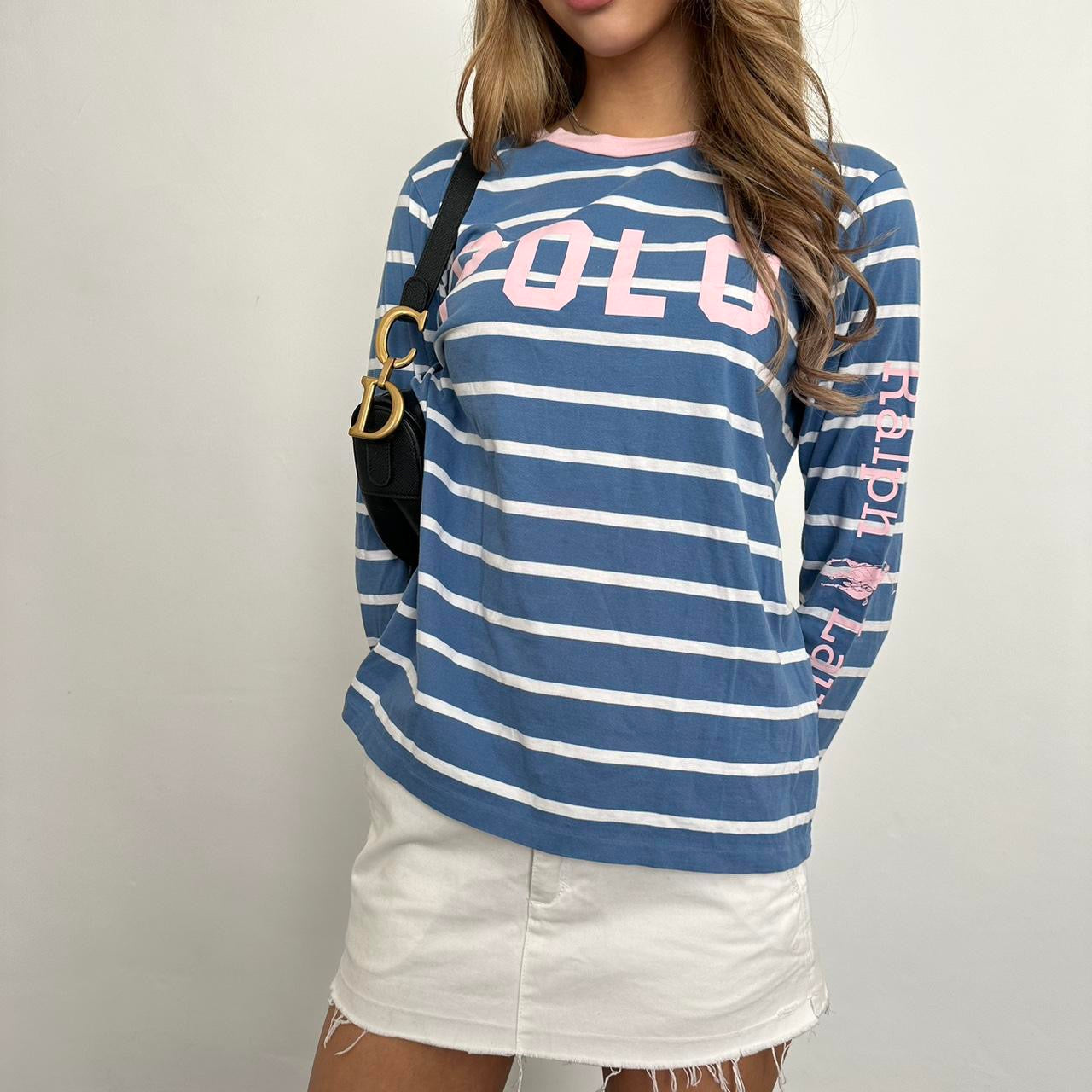 Vintage Polo Ralph Lauren blue striped long sleeves top