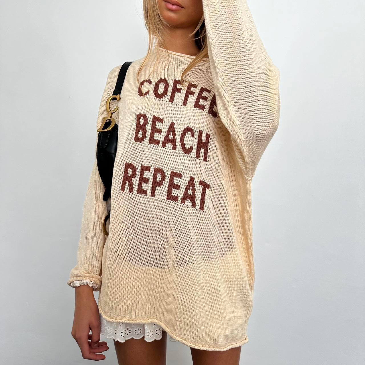 Vintage 2000’s coffee beach repeat sweater