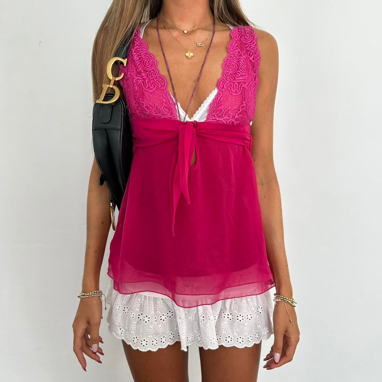 Vintage Victoria’s Secret pink lace cami top