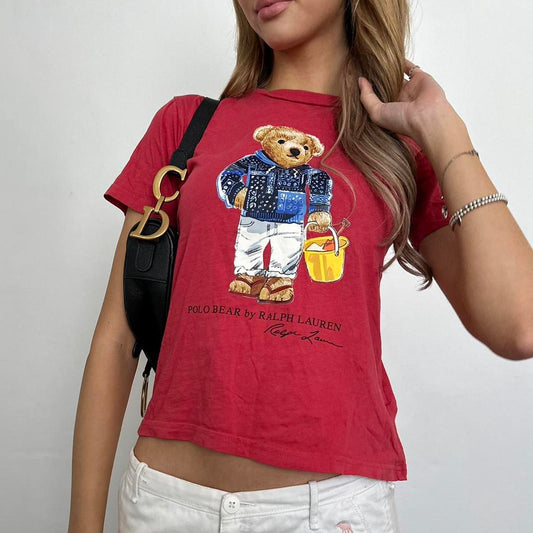 Vintage Polo Ralph Lauren teddy bear red baby tee