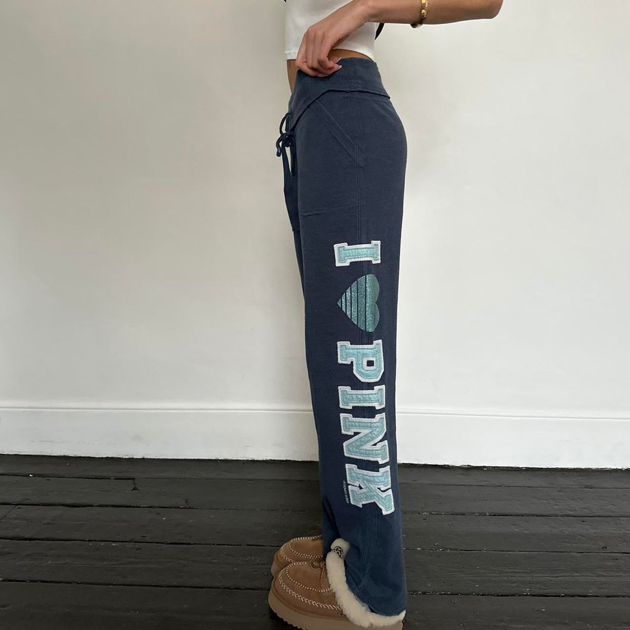 Vintage 2000’s Victorias Secret pink blue sweatpants