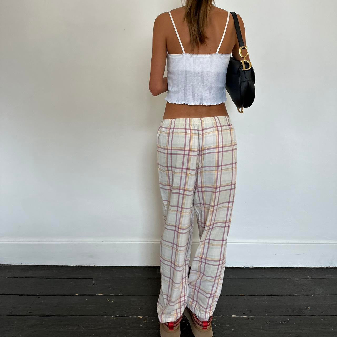 Vintage pastel plaid pants