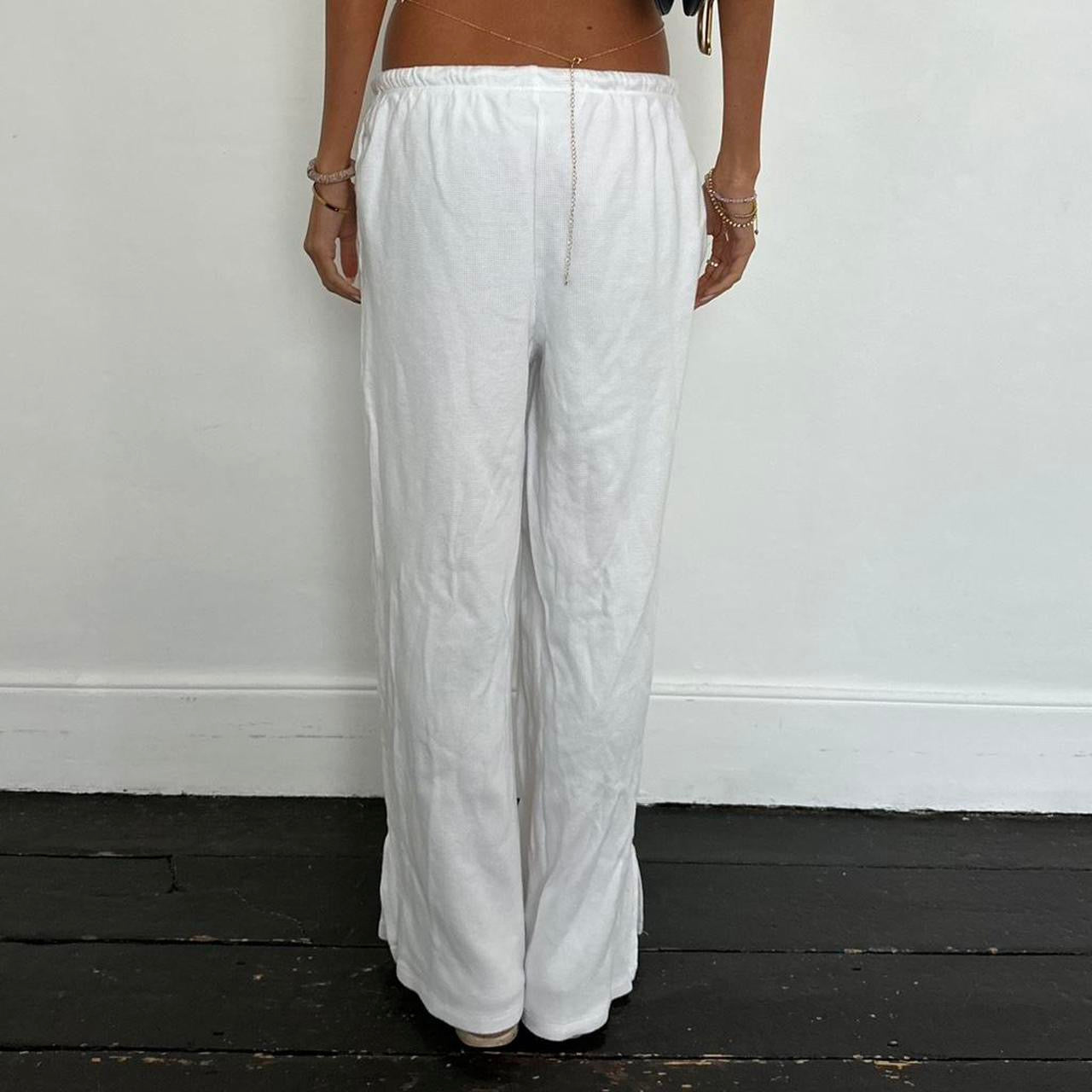 Vintage Yale crew white waffle pants