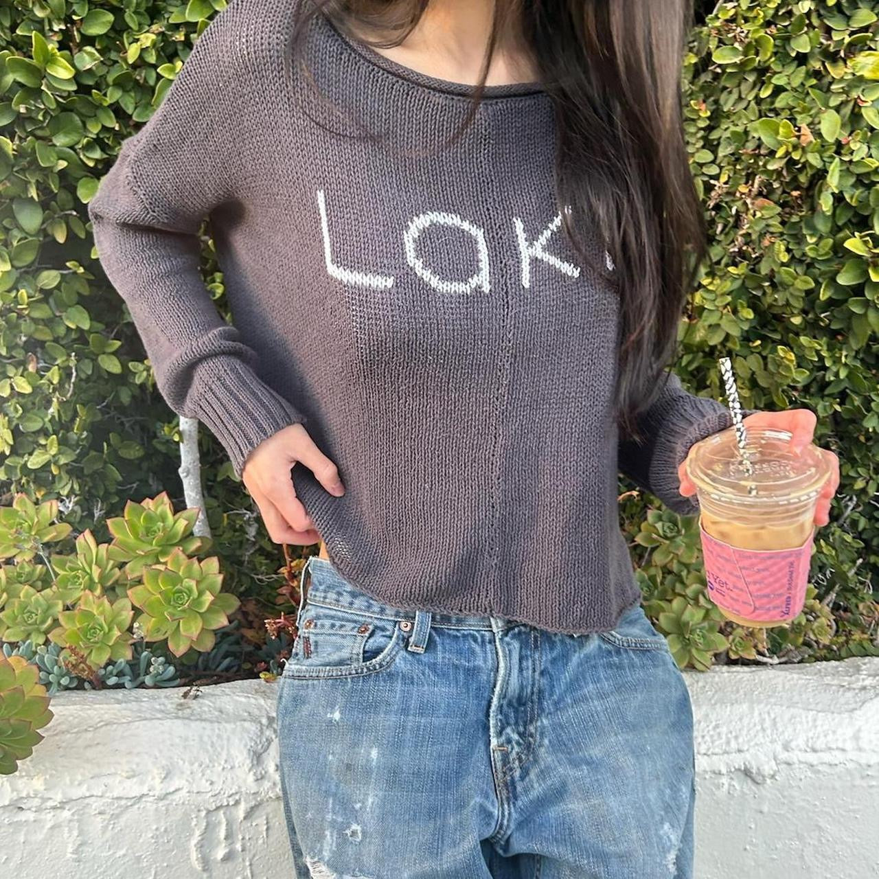 Vintage Lake off the shoulder sweatshirt