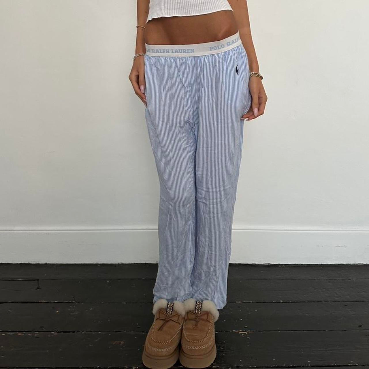 Vintage 90s Ralph Lauren blue stripes pants