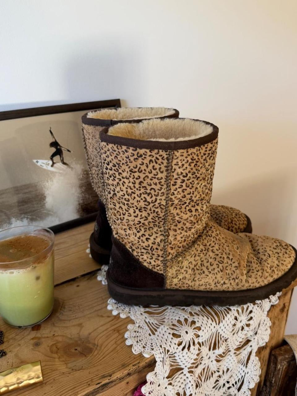 Vintage 2000s leopard print Ugg boots