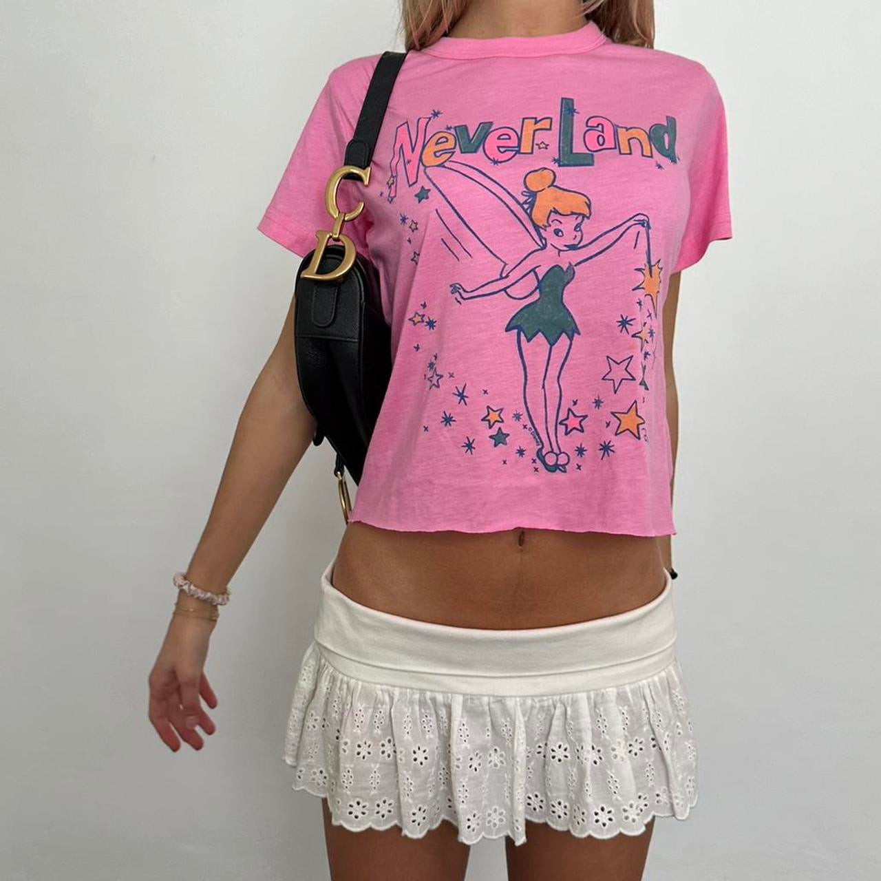 Vintage 2000’s pink Neverland graphic baby tee