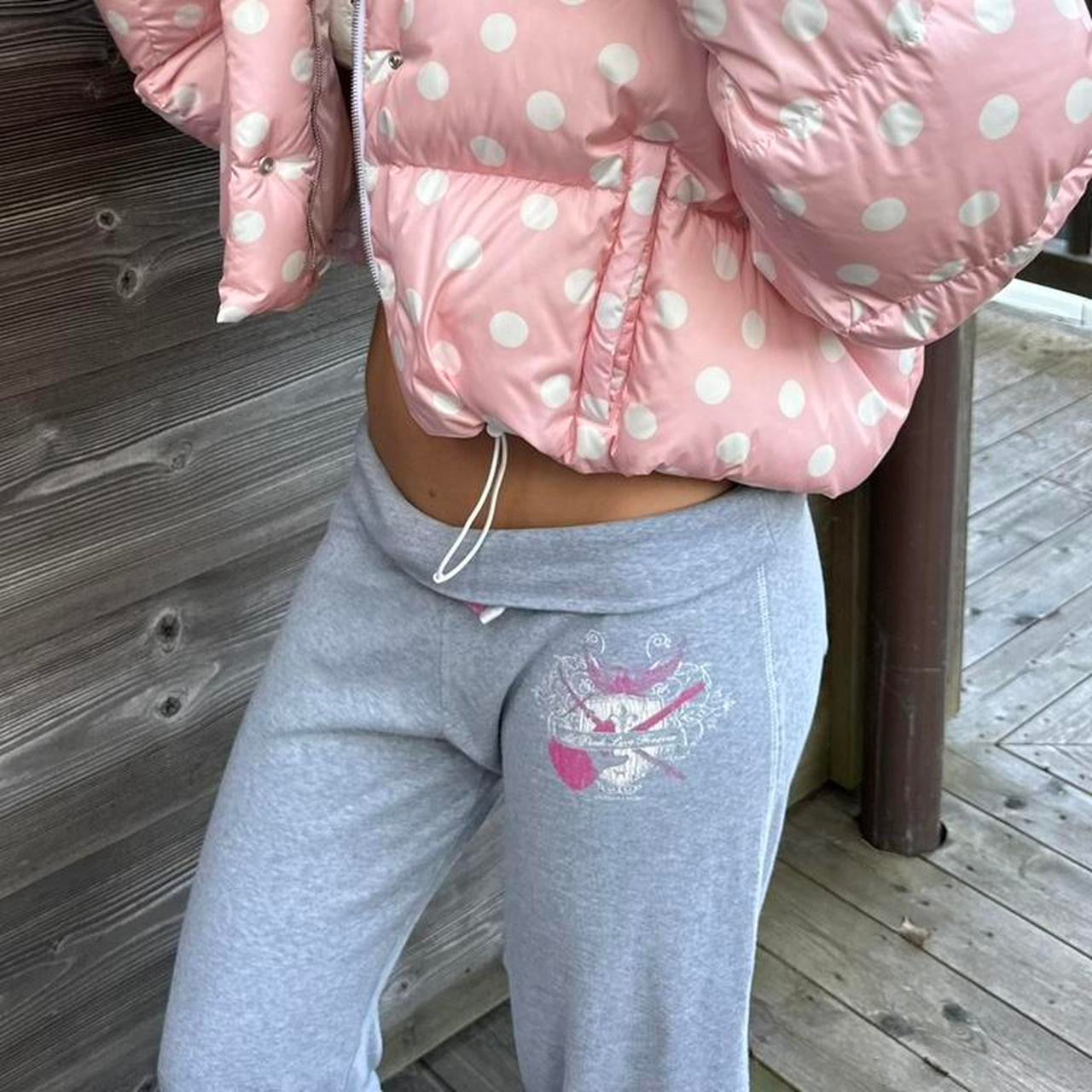 Vintage 2000’s Victorias Secret fold over grey sweatpants