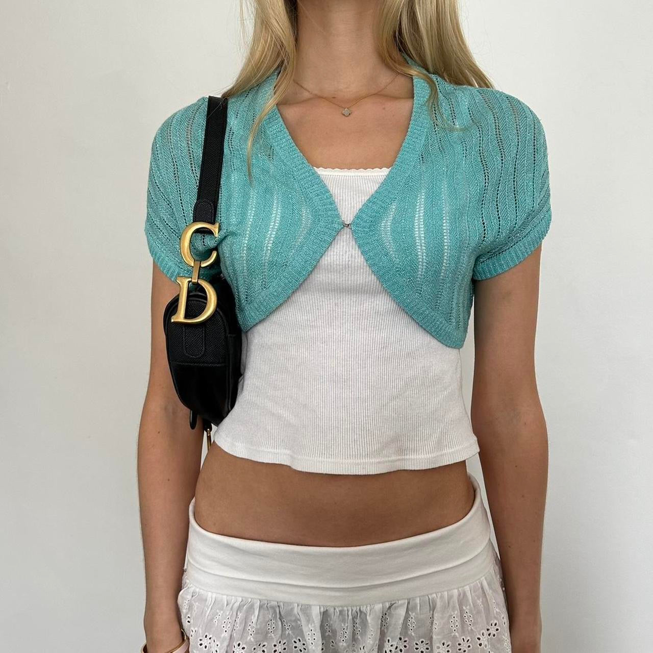 Vintage 90’s blue cardigan top