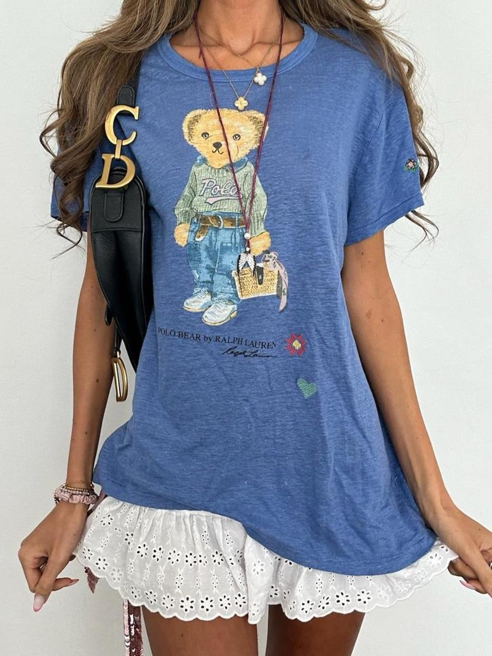 Vintage 00’s blue bear Polo Ralph Lauren top