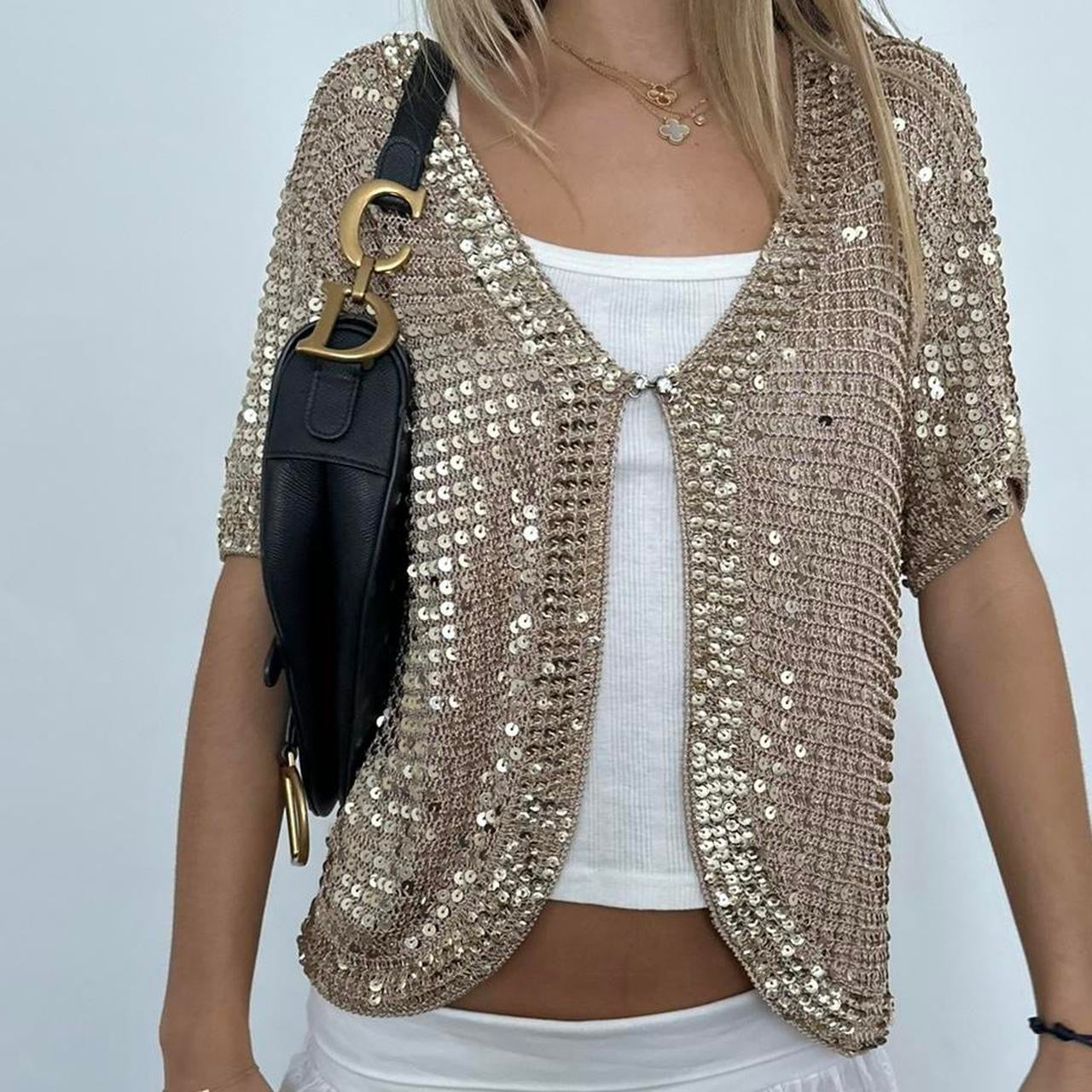 Vintage 90’s sequin cardigan top