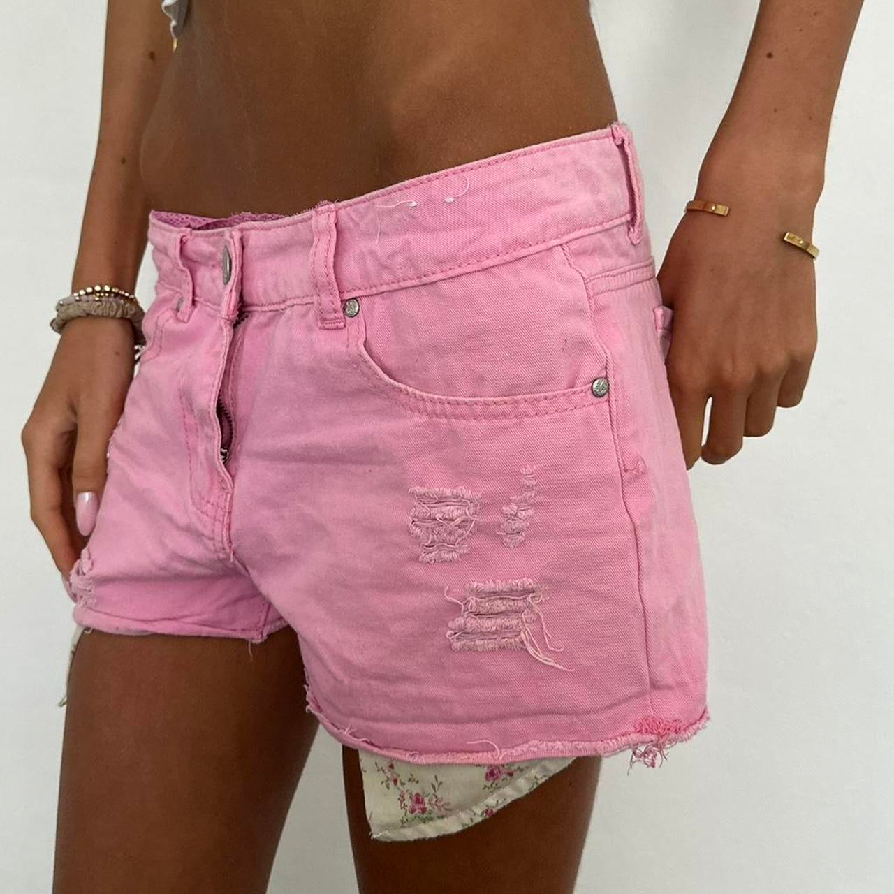 Vintage 2000’s pink denim shorts