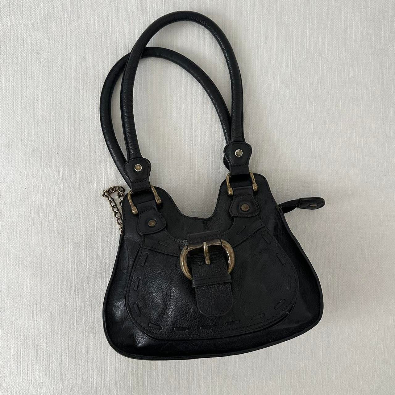 Vintage leather buckle bag