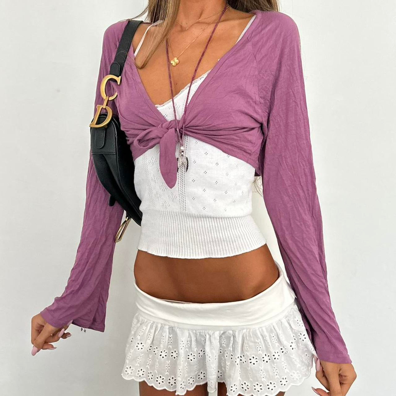 Vintage 2000s purple cardigan top