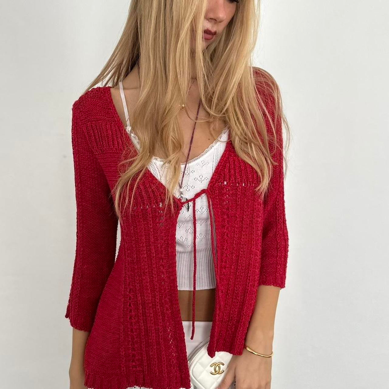 Vintage 90’s red cardigan