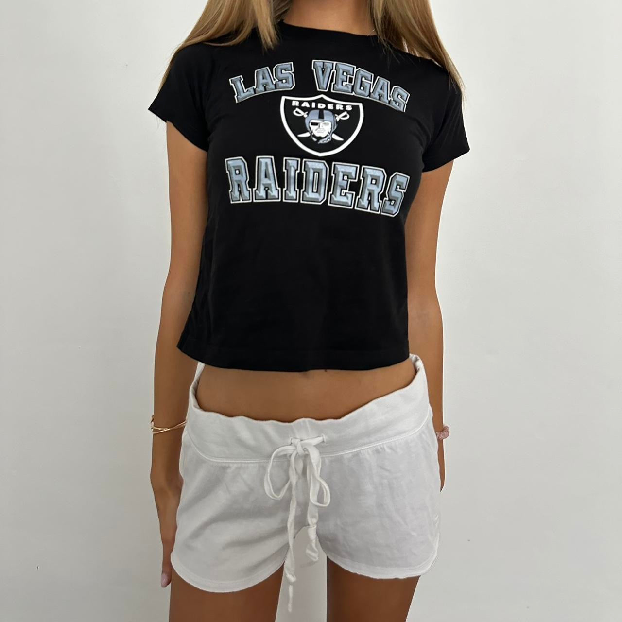 Vintage Las Vegas Raiders black baby tee