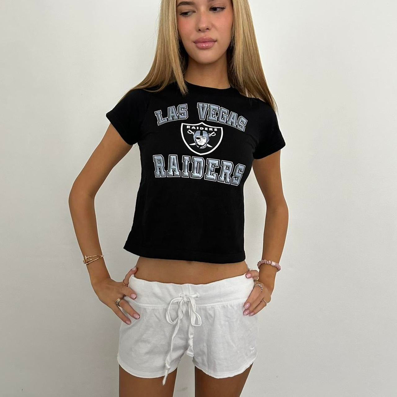 Vintage Las Vegas Raiders black baby tee