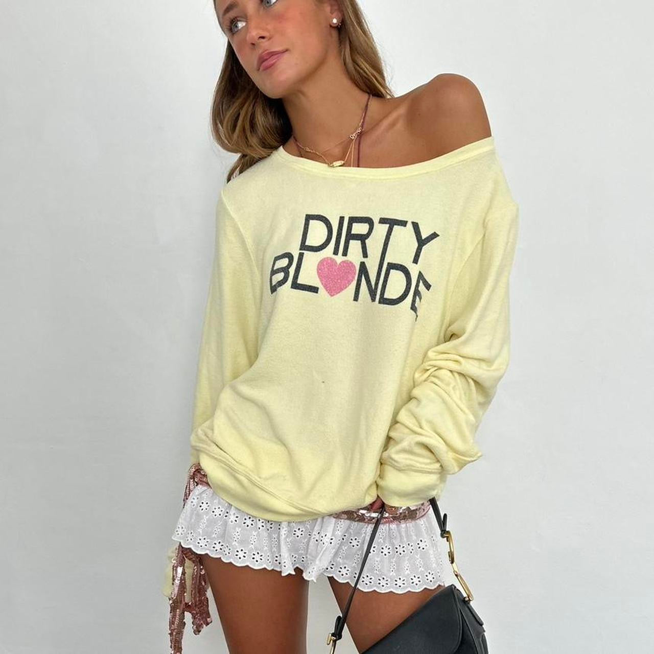 Vintage 00s yellow dirty blonde sweater