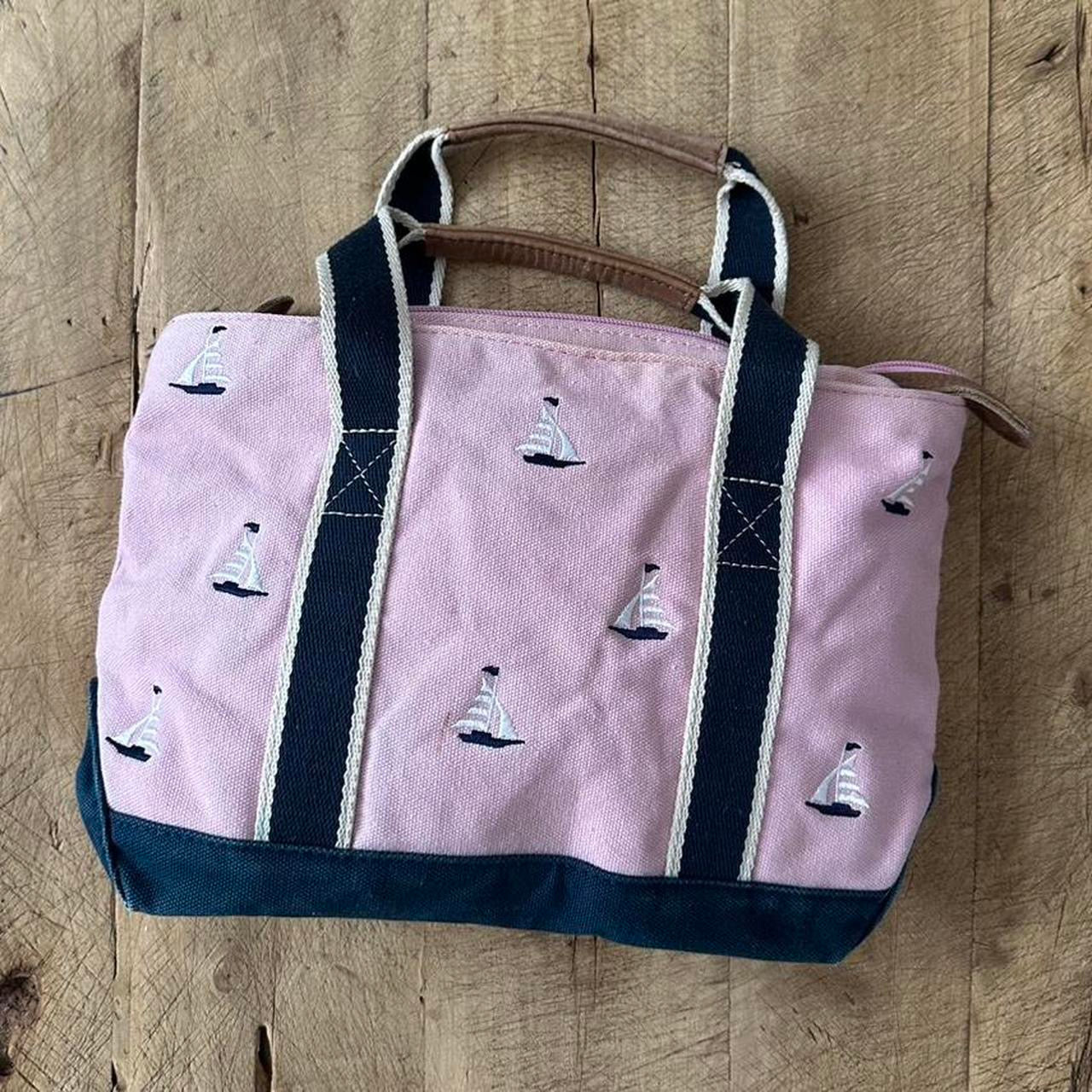 Vintage L.L.Bean pink canvas small tote bag