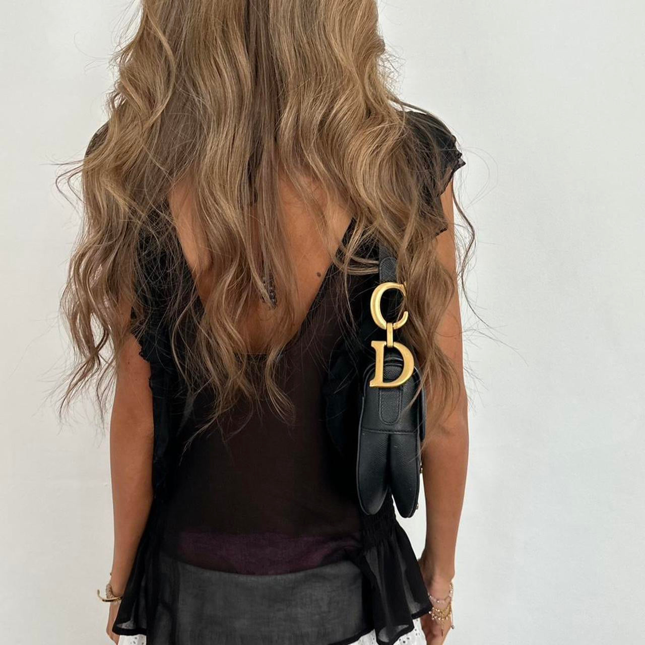 Vintage 2000s gold and black sequin top